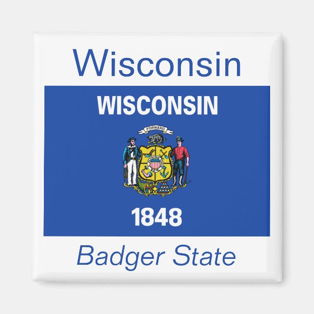 Wisconsin Flag Magnet (Vorne)