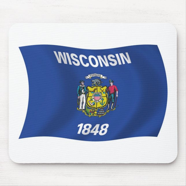 Wisconsin-Flag-Mauspad Mousepad (Vorne)