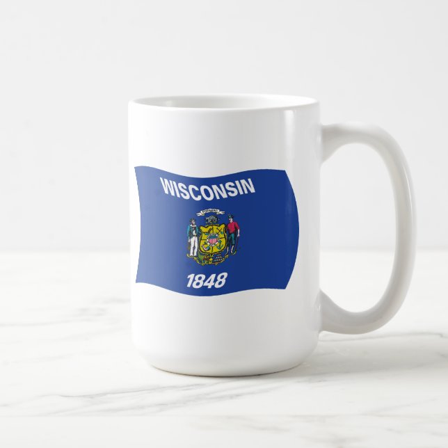 Wisconsin Flag-Tasse Tasse (Rechts)