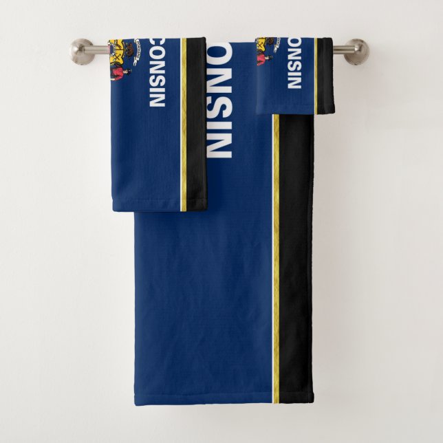 Wisconsin-Flagge Badhandtuch Set (Insitu)