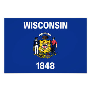 Wisconsin-Flagge Fotodruck