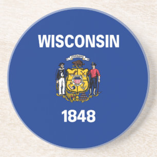 Wisconsin-Flagge Getränkeuntersetzer