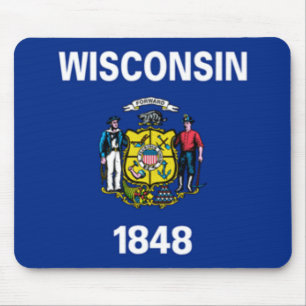 Wisconsin-Flagge Mousepad