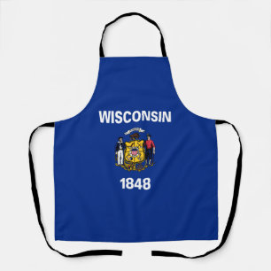Wisconsin-Flagge Schürze