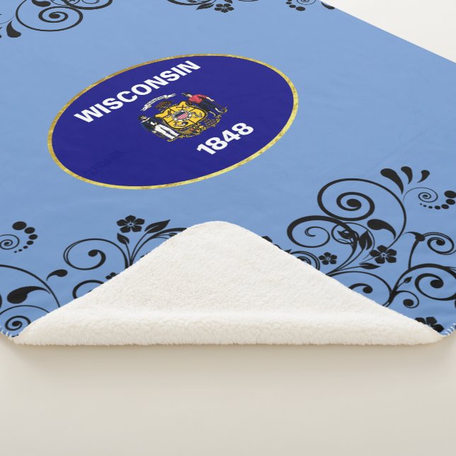 Wisconsin-Flagge Sherpadecke (3/4)