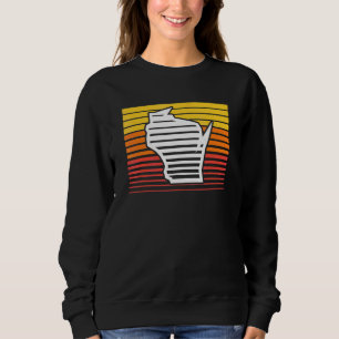 Wisconsin-Form Retro-Wave-Nostalgie-Gradient Sweatshirt