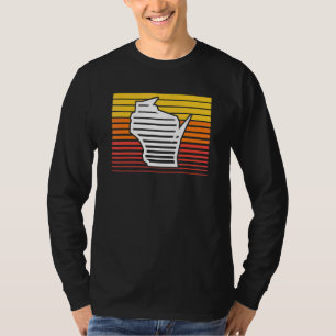 Wisconsin-Form Retro-Wave-Nostalgie-Gradient T-Shirt