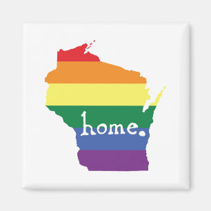 Wisconsin-Gay Pride  Karte der Zuhause Magnet