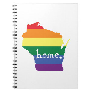 Wisconsin-Gay Pride Karte der Zuhause Notizblock
