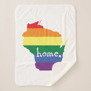 Wisconsin-Gay Pride Karte der Zuhause Sherpadecke