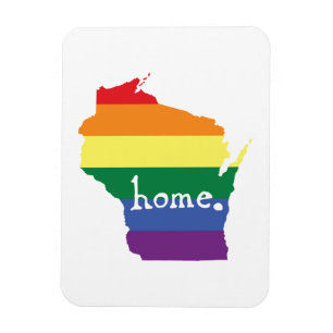 Wisconsin Gay Pride   Karte des Zuhause Magnet