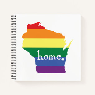 Wisconsin Gay Pride   Karte des Zuhause Notizbuch