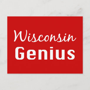 Wisconsin Genius Geschenke Postkarte