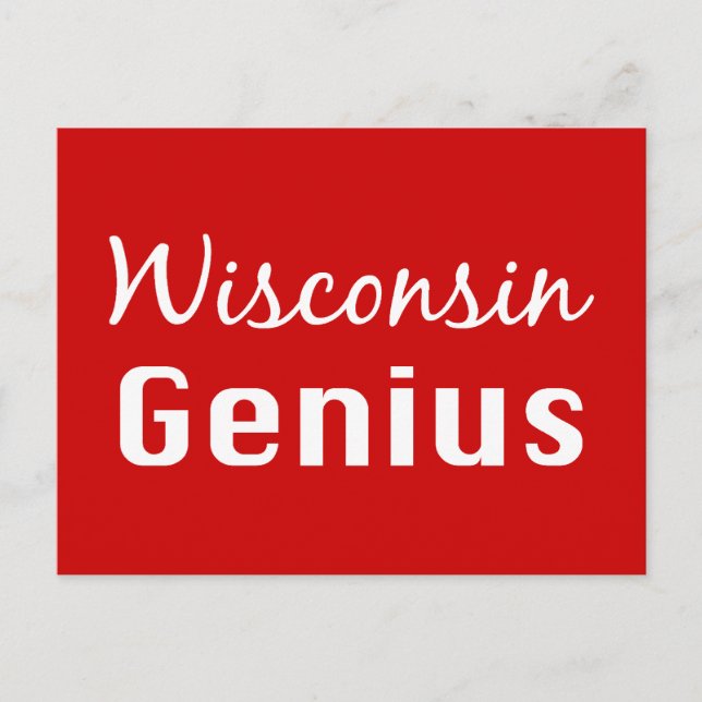 Wisconsin Genius Geschenke Postkarte (Vorderseite)
