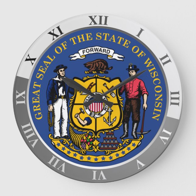 Wisconsin Große Wanduhr (Vorderseite)