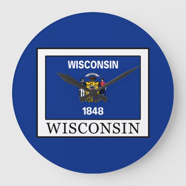 Wisconsin Große Wanduhr (Vorderseite)