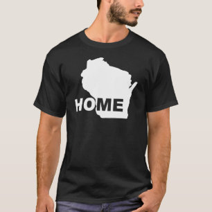 Wisconsin-Heimat-weit-weg-von-State-T-Shirt-Tees T-Shirt