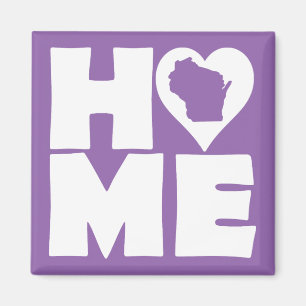 Wisconsin Home Heart State Kühlschrankmagnet Magnet