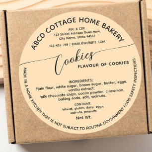 Wisconsin Hütte Label für moderne Script Cookies Runder Aufkleber