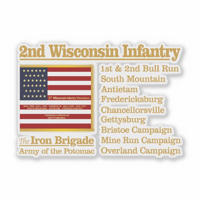 Wisconsin Infantry (BH) Aufkleber (Vorderseite)