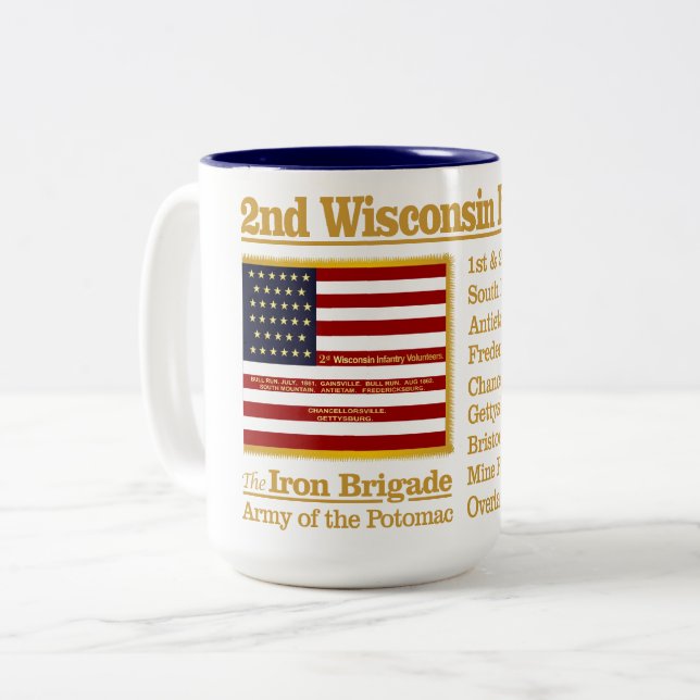 Wisconsin Infantry (BH) Zweifarbige Tasse (Vorderseite Links)