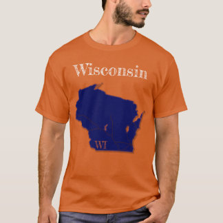 Wisconsin Interstates [Navy Blue Design] T-Shirt