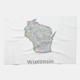 Wisconsin-Karte Handtuch
