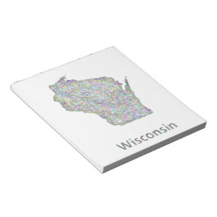Wisconsin-Karte Notizblock