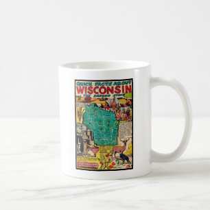 Wisconsin-Karte und Fakten Kaffeetasse