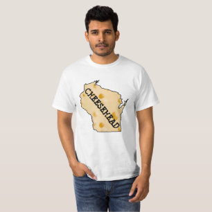 Wisconsin-Käse-Kopf-Staats-Kontur-Shirt T-Shirt