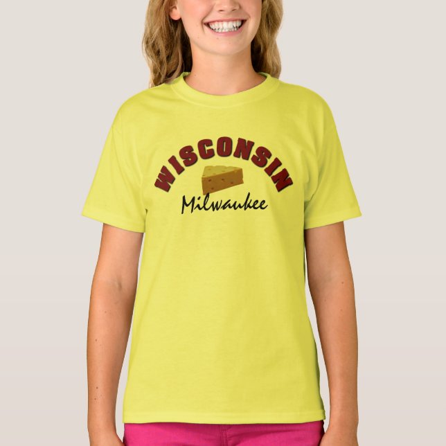 Wisconsin-Käse-kundenspezifischer Stadtname T-Shirt (Vorderseite)