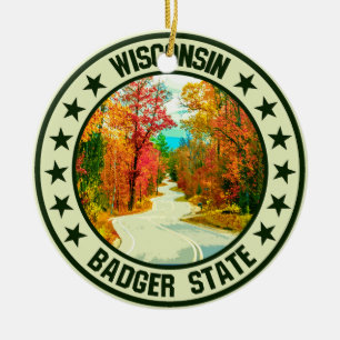 Wisconsin keramik ornament