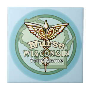 Wisconsin Krankenpfleger Caduceus Fliese