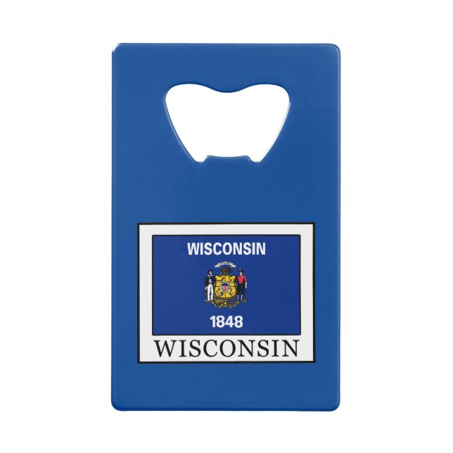 Wisconsin Kreditkarten Flaschenöffner (Vorderseite)