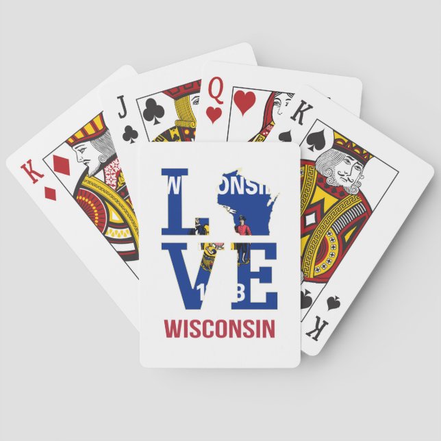 Wisconsin-Liebe Spielkarten (Rückseite)