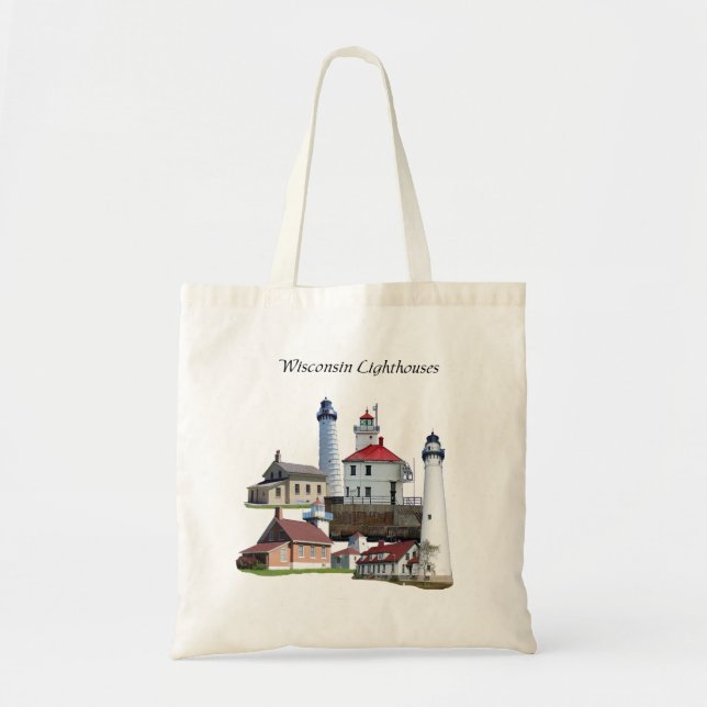 Wisconsin Lighthouses Totbag Tragetasche (Vorne)