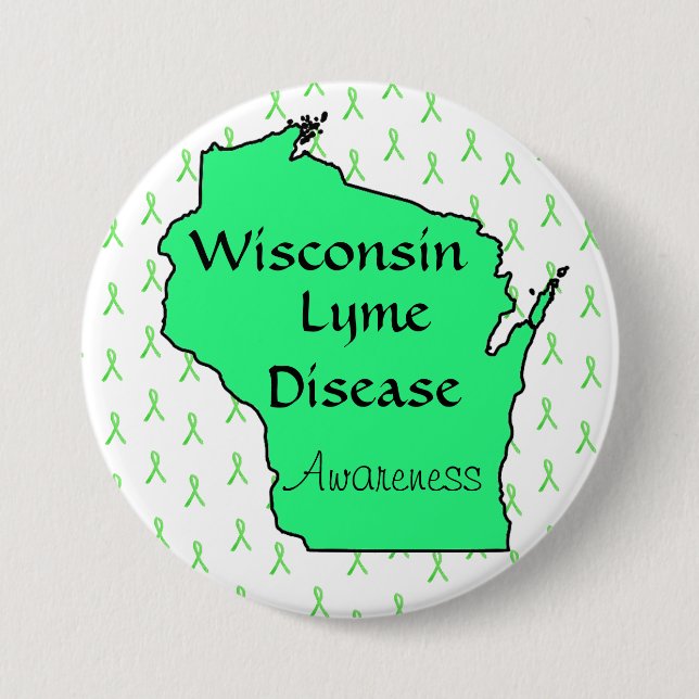 Wisconsin Lyme Disease Awareness Button (Vorderseite)