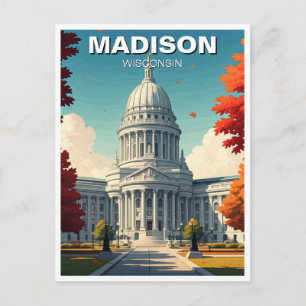 Wisconsin Madison Staat Hauptstadt Postkarte