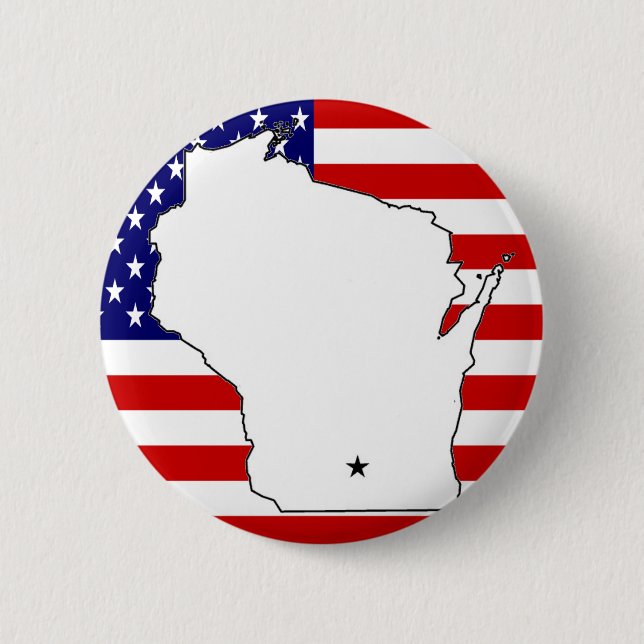 WISCONSIN MAP BUTTON (Vorderseite)