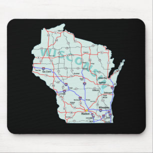 Wisconsin Map Mousepad