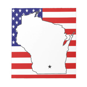 WISCONSIN MAP NOTIZBLOCK