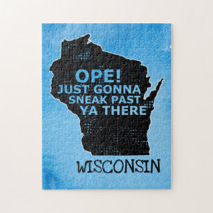 Wisconsin Map Ope Sneak Past Ya There Sprichwort B Puzzle