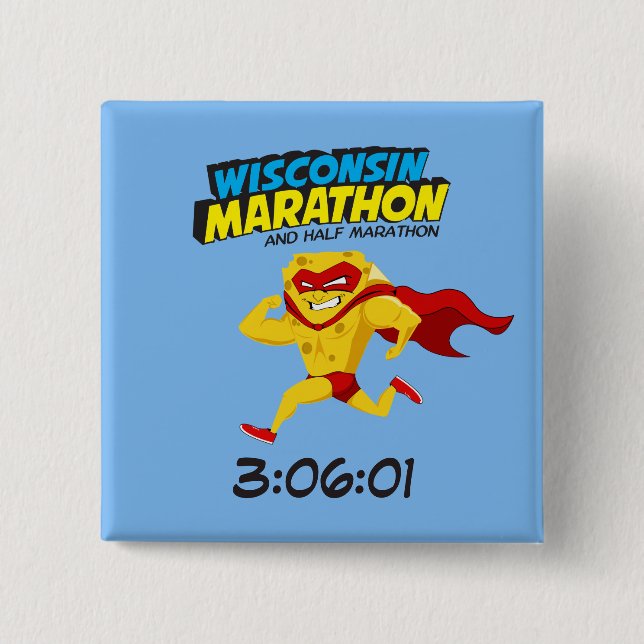Wisconsin-Marathon Posten-Marathon Button (Vorderseite)