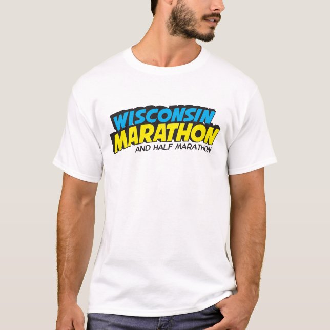Wisconsin-Marathon Posten-Marathon T-Shirt (Vorderseite)