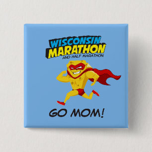 Wisconsin-Marathonlauf-Tag Button
