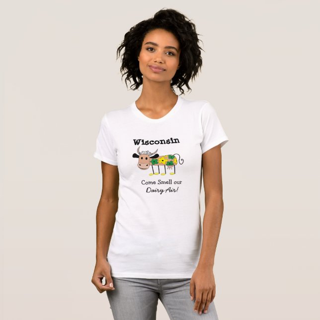 Wisconsin-Molkereiluft-Spaß-Shirt T-Shirt (Vorne ganz)