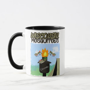Wisconsin Mosquitoes Cartoon - Camping von Tiki "W Tasse