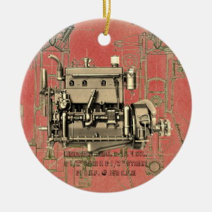 Wisconsin Motor Milwaukee Wisconsin Gas Motor B-3 Keramik Ornament