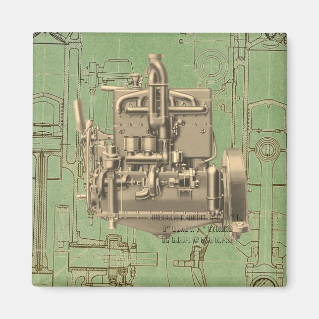 Wisconsin Motor Milwaukee Wisconsin Gas Motor K5 Magnet (Vorne)