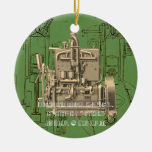 Wisconsin Motor Milwaukee Wisconsin Gas Motor K Keramik Ornament